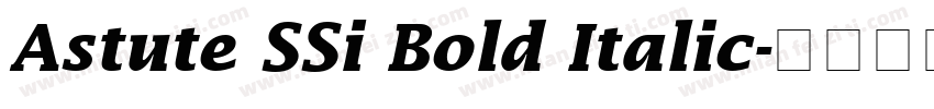 Astute SSi Bold Italic字体转换